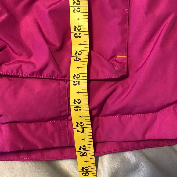 Lands end girls winter parka coat magenta pink down filled size XL 16 warm - Picture 13 of 14
